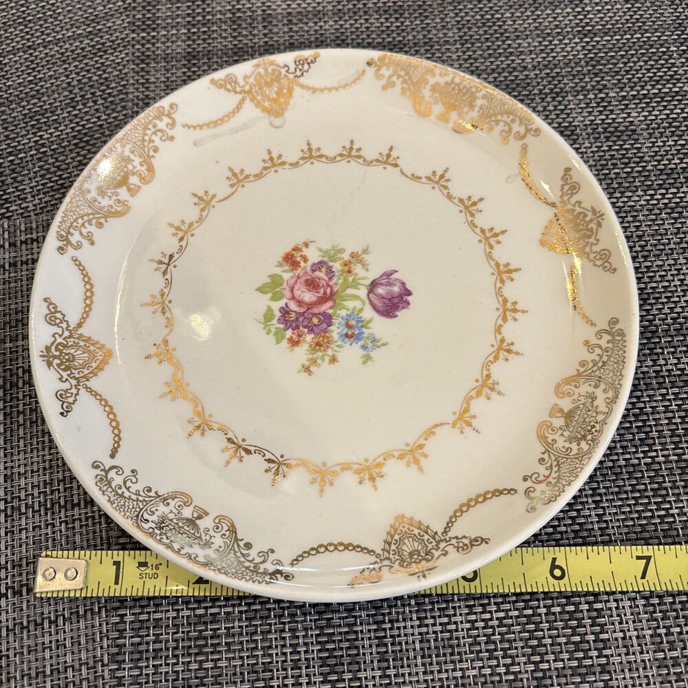 6 Pc Dish Setting Golden Beauty Set By Stetson With 22k Gold Trim Vintage. READ - Picture 13 of 16